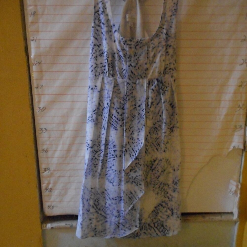 JESSICA SIMPSON: blue, white lined dress  size 10